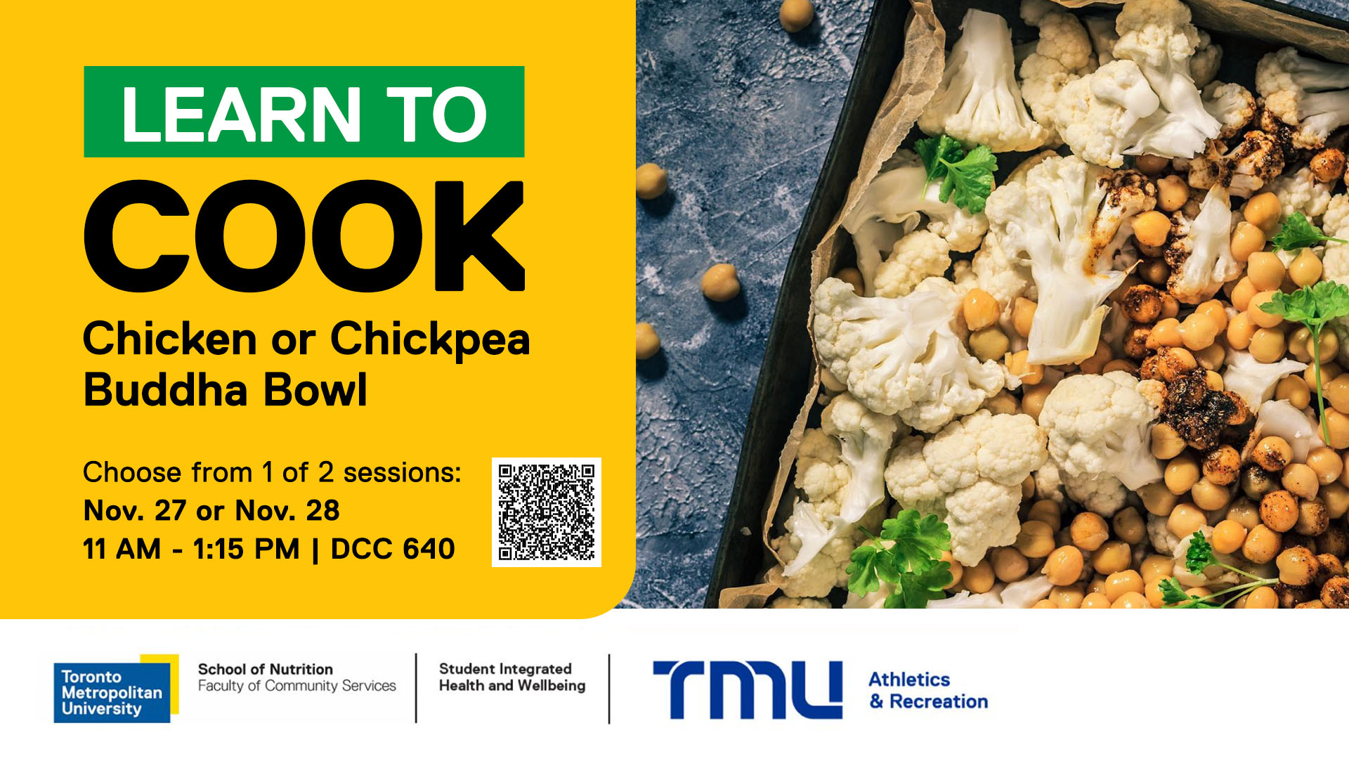 Learn To Cook Chicken or Chickpea Buddha Bowl